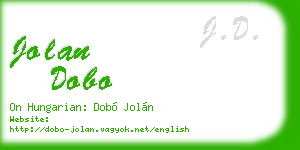 jolan dobo business card