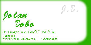 jolan dobo business card